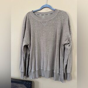 Aerie Tan Chilled Out Textured Pullover L